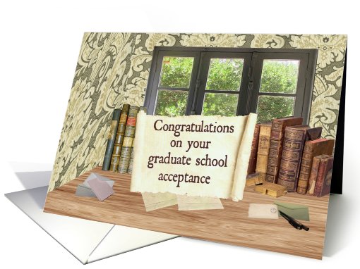 Congratulations on Graduate School Acceptance card (404996)