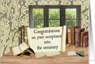 Congratulations Seminary Acceptance card