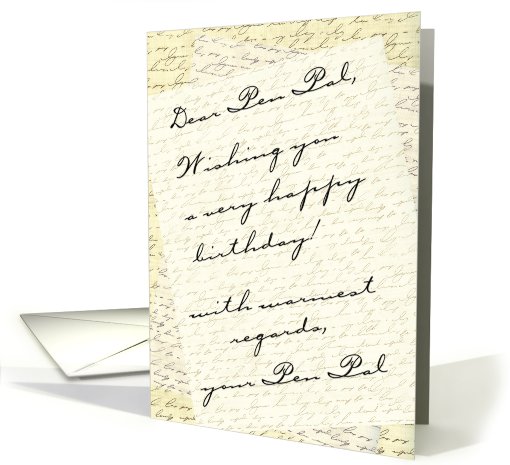 Happy Birthday Pen Pal card (446746)