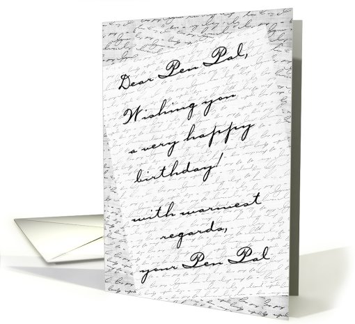 Happy Birthday Pen Pal card (446749)