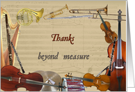 Thanks Beyond Measure, Orchestra Instruments card