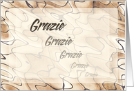 Repeated Thanks in Italian, Grazie card