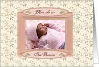Baby Girl Photo Birth Announcement card