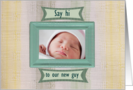 Baby Boy Photo Birth Announcement card