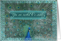 Peacock Theme Wedding Invitation card