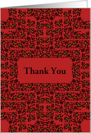 Thank You, Decorative Floral Frame card