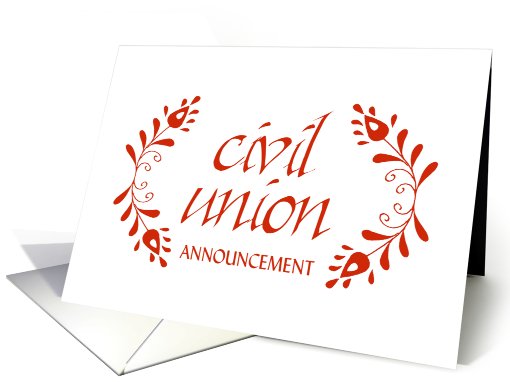 civil union announcement card (462462)