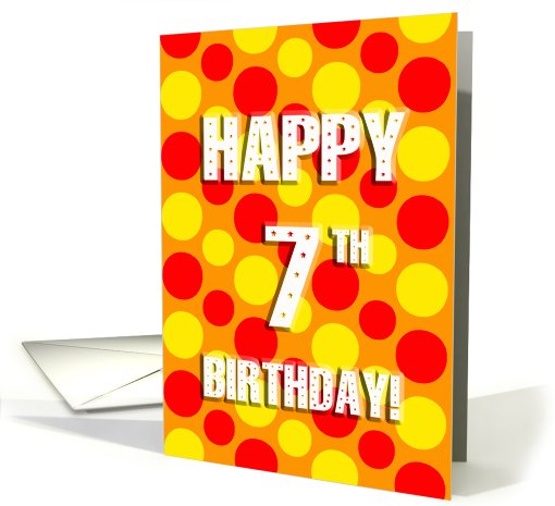 polka dots 7th birthday card (478929)