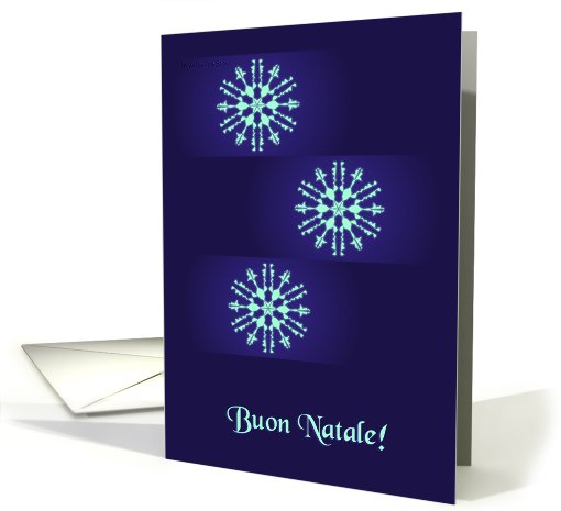italian blue snowflakes christmas card (522008)