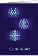 italian blue snowflakes christmas card