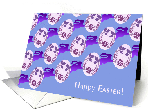 easter eggs and bunnies card (535558)