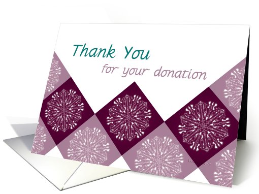 ornamental donation thank you card (540810)