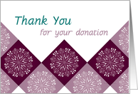 ornamental donation thank you card