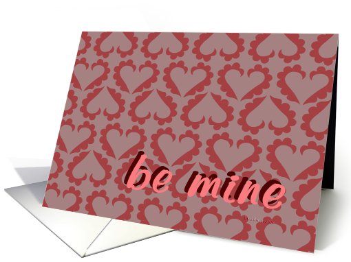 be mine hearts card (547989)