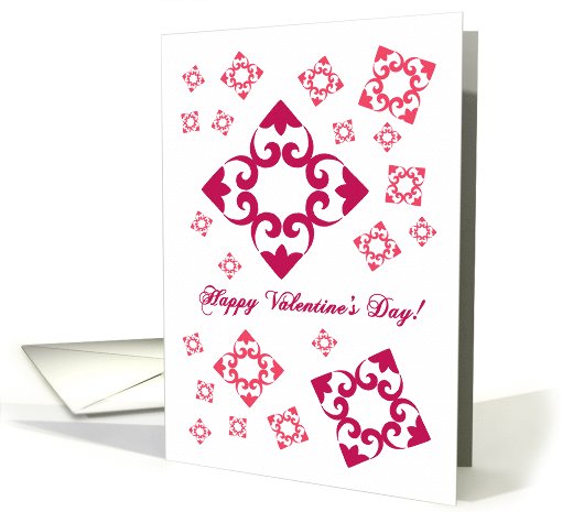 valentines flying blossoms made from red hearts card (754014)