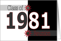 Class Reunion 1981 card