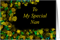 To My Special Nan Yellow flowers card