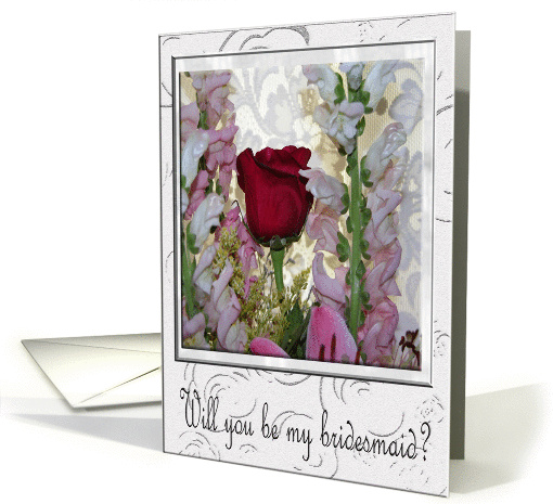 Rose Bouquet, Bridesmaid card (342789)