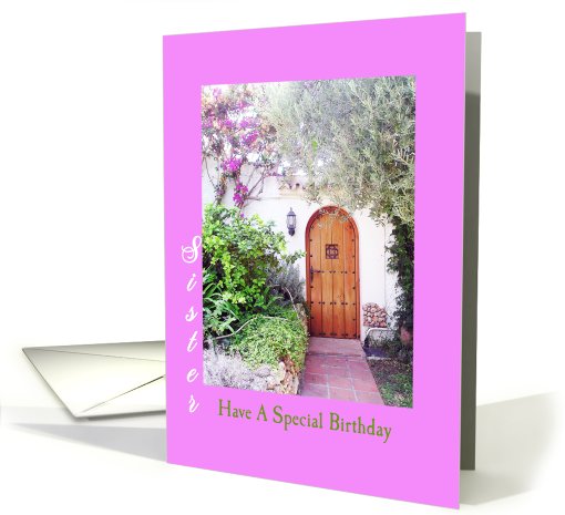 Special Birthday Sister Doorway card (568068)