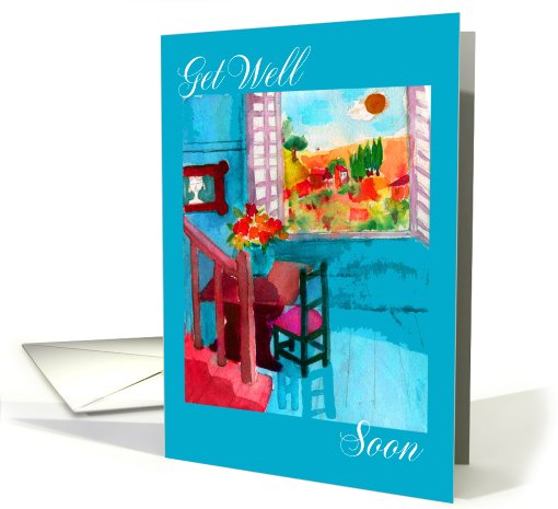 Get Well Soon Italian Window Scene card (569878)