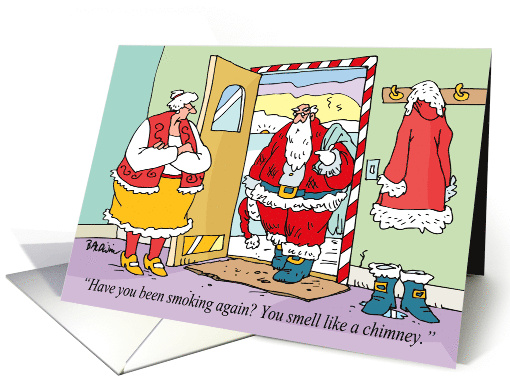 Christmas Humor Merry Christmas Hope It's Smokin' card (1663508)