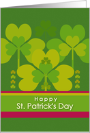 St Patrick’s Day Card - Green Shamrocks card