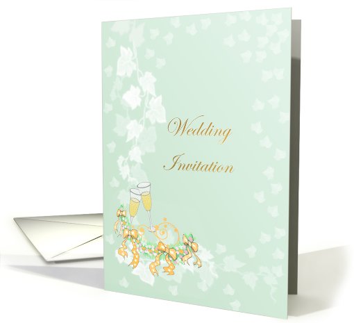 Wedding Invitation  - Ivy leaves card (408130)