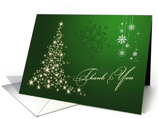 Christmas thank you card - sparkling Christmas tree and... (497428)