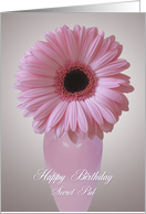 Pink Gerbera - Birhtday card for Secret Pal card