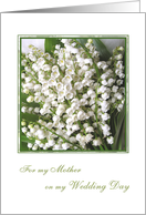 Thank you Mother for my Wedding card with white Lily of the valley flowers. card