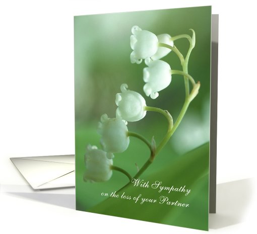 Sympathy, loss of your Partner - Lily of  the valley card (629459)