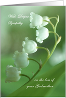 Sympathy, loss of your Godmother - Lily of the valley card