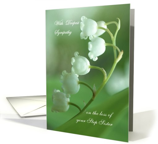 Sympathy, loss of your Step Mother - Lily of  the valley card (631448)