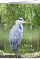 Retirement card - Heron by a lake. card