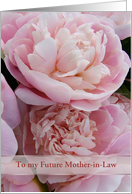 Wedding Thank You Future Mother-in-Law Card with pink peonies. card