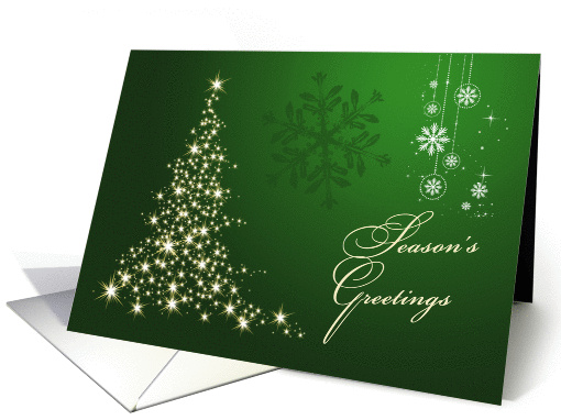Business Christmas card - Sparkling tree and white... (710326)