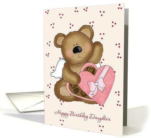 Birthday card for Daughter with Teddy Bear and sweets card (763213)