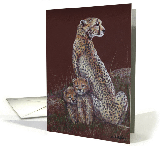 Cheetah Family Birthday card (1044465)