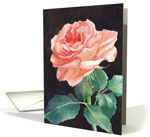 Peach Rose Birthday card (1286100)