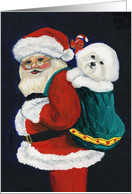 Christmas Bichon Frise card