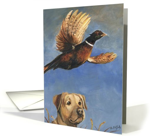Thanksgiving Lab & pheasant card (494403)