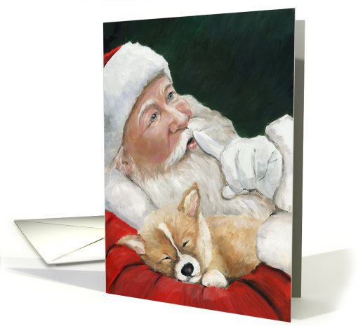 Corgi & Santa Christmas card (531231)