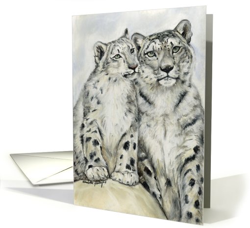 Snow Leopard Birthday card (544060)