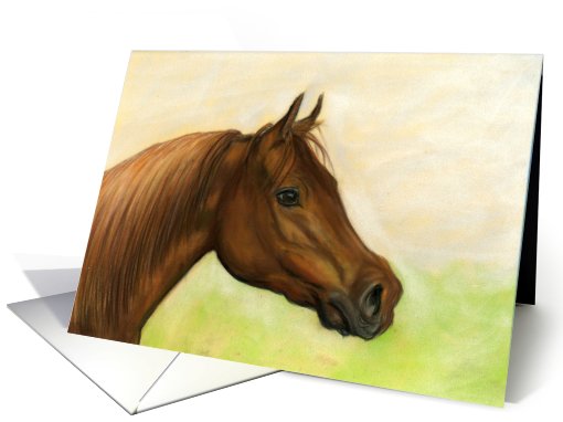 Bay Horse Birthday card (599243)