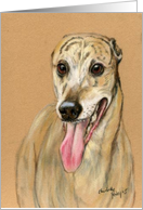 Greyhound Birthday card