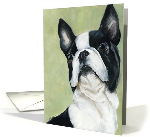 Birthday Boston Terrier card (607438)