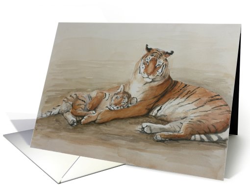 Announcement, We're expecting tiger & cub card (686580)