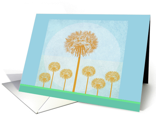 Congratulations, Dandelion Flower Illustration card (1400106)