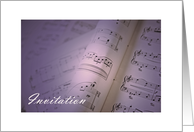 Invitation Pink Sheet music card