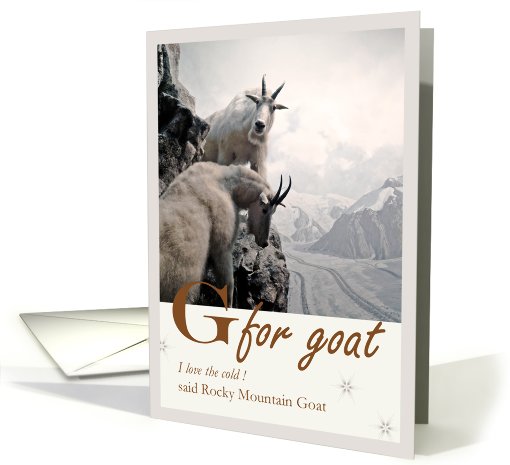 G for Goat Alphabet card (746789)